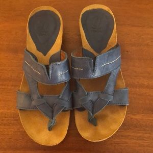 Sergio Tomani Leather Slip on Sandals